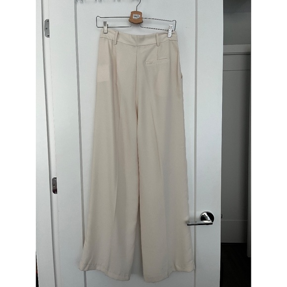 DKNY Wide-leg Trousers Pants Cream Size 2 - Picture 3 of 4